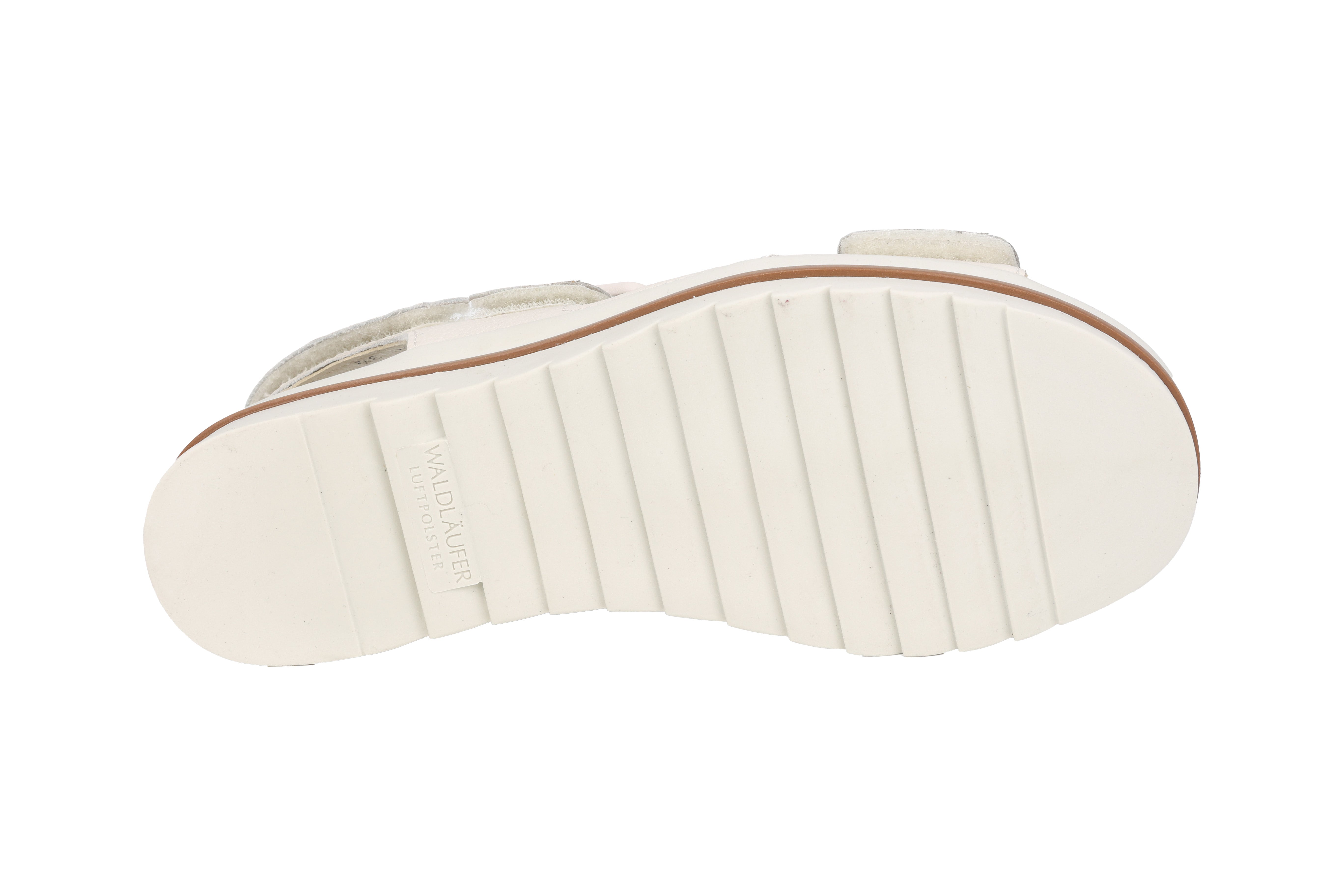 Sandale femme coupe large (H) 'Hakura' - blanc cassé