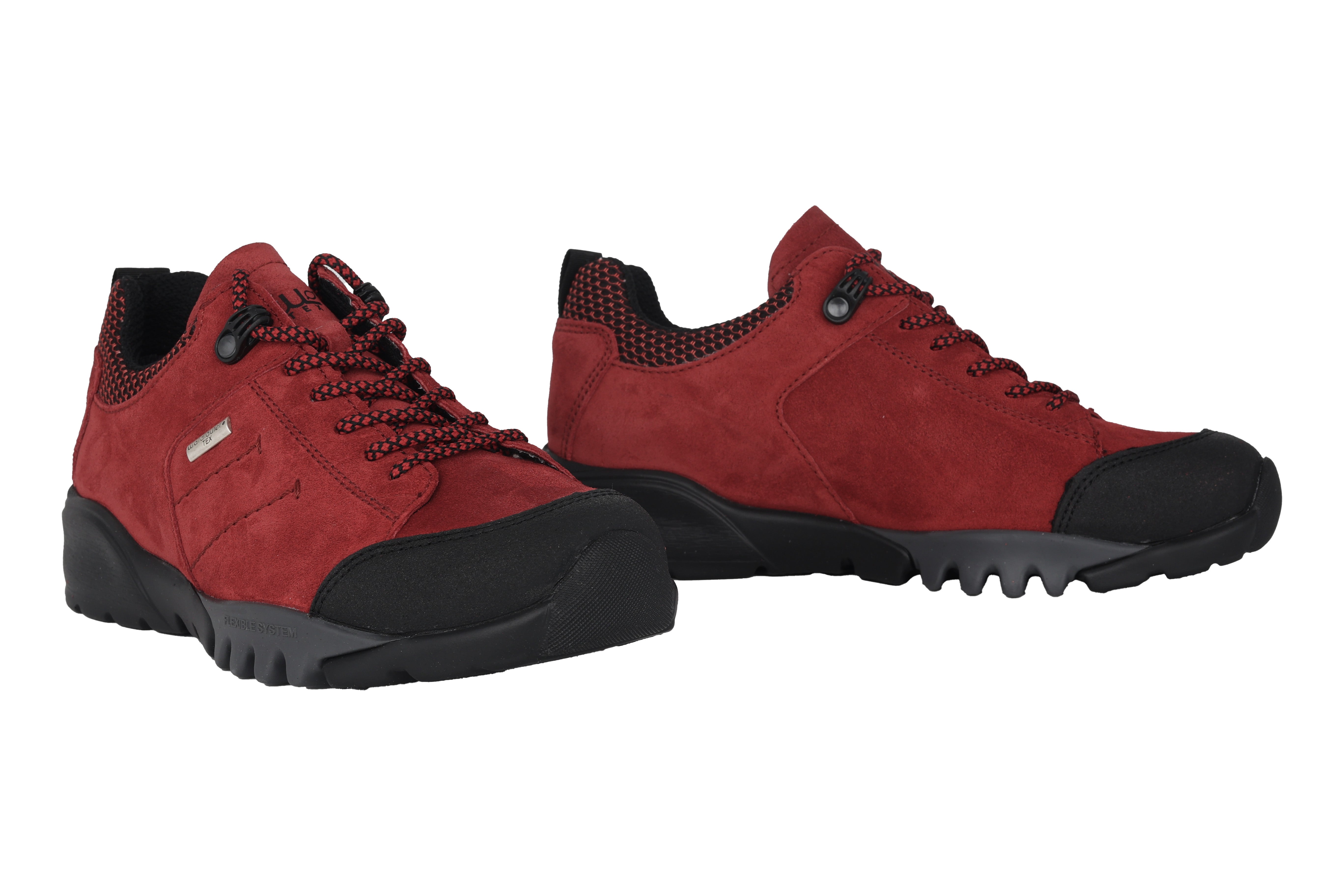 'H-Amiata' waterdichte dames wandelsneaker met brede pasvorm (H) - rood