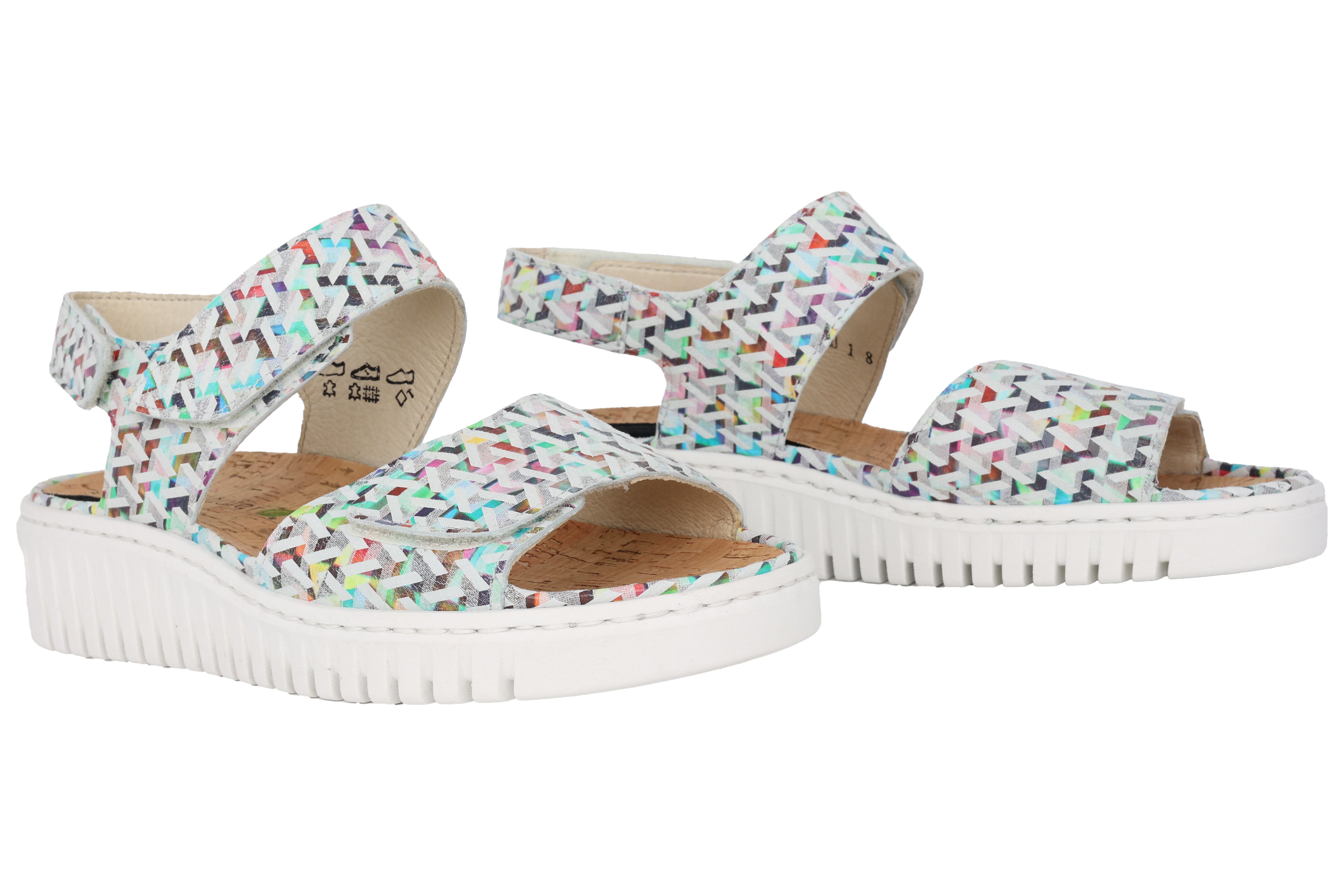 'H-Willow' women's wide fit (H) sandal - multicolour