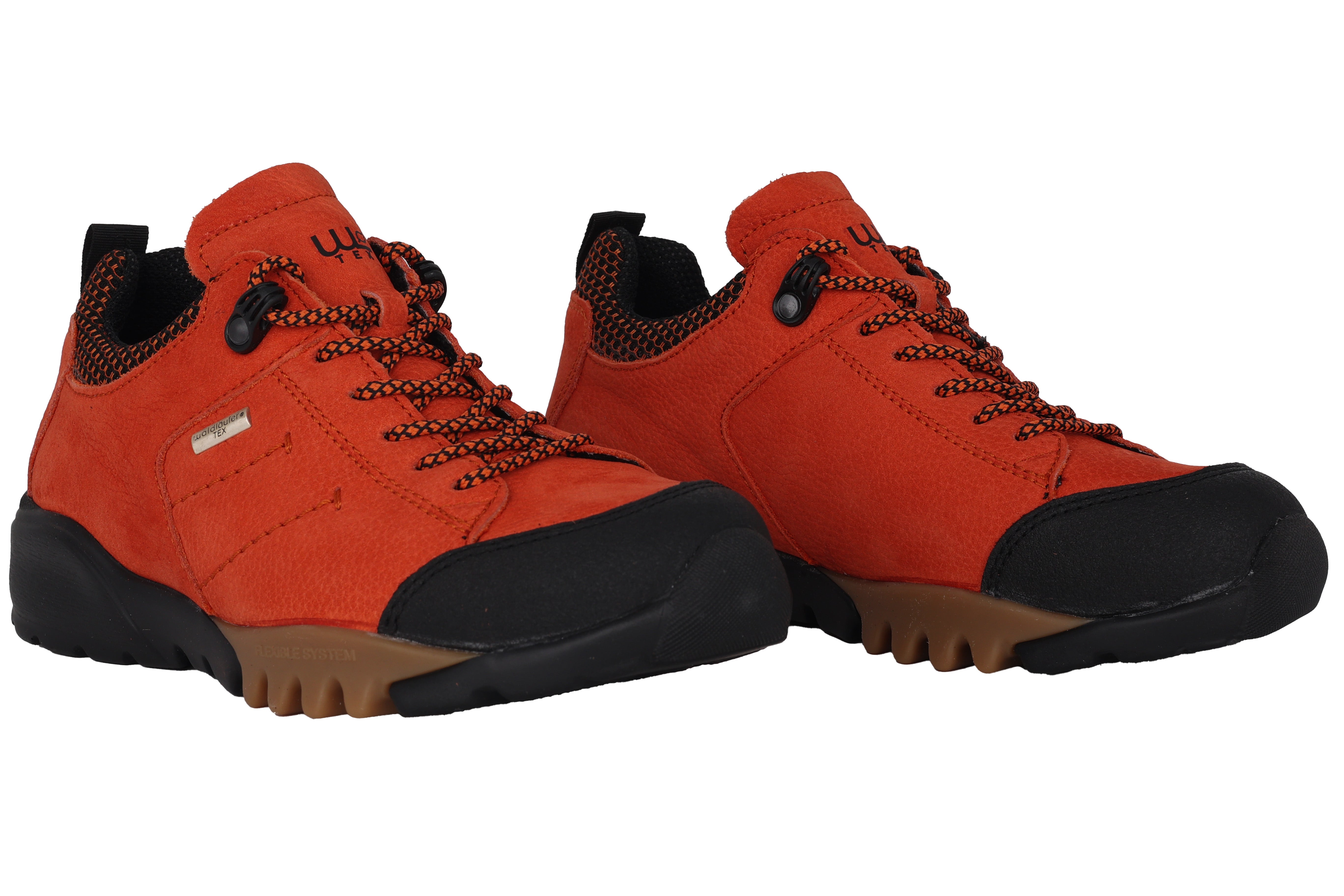 'H-Amiata' women's wide fit (H) waterproof outdoor shoes - Red