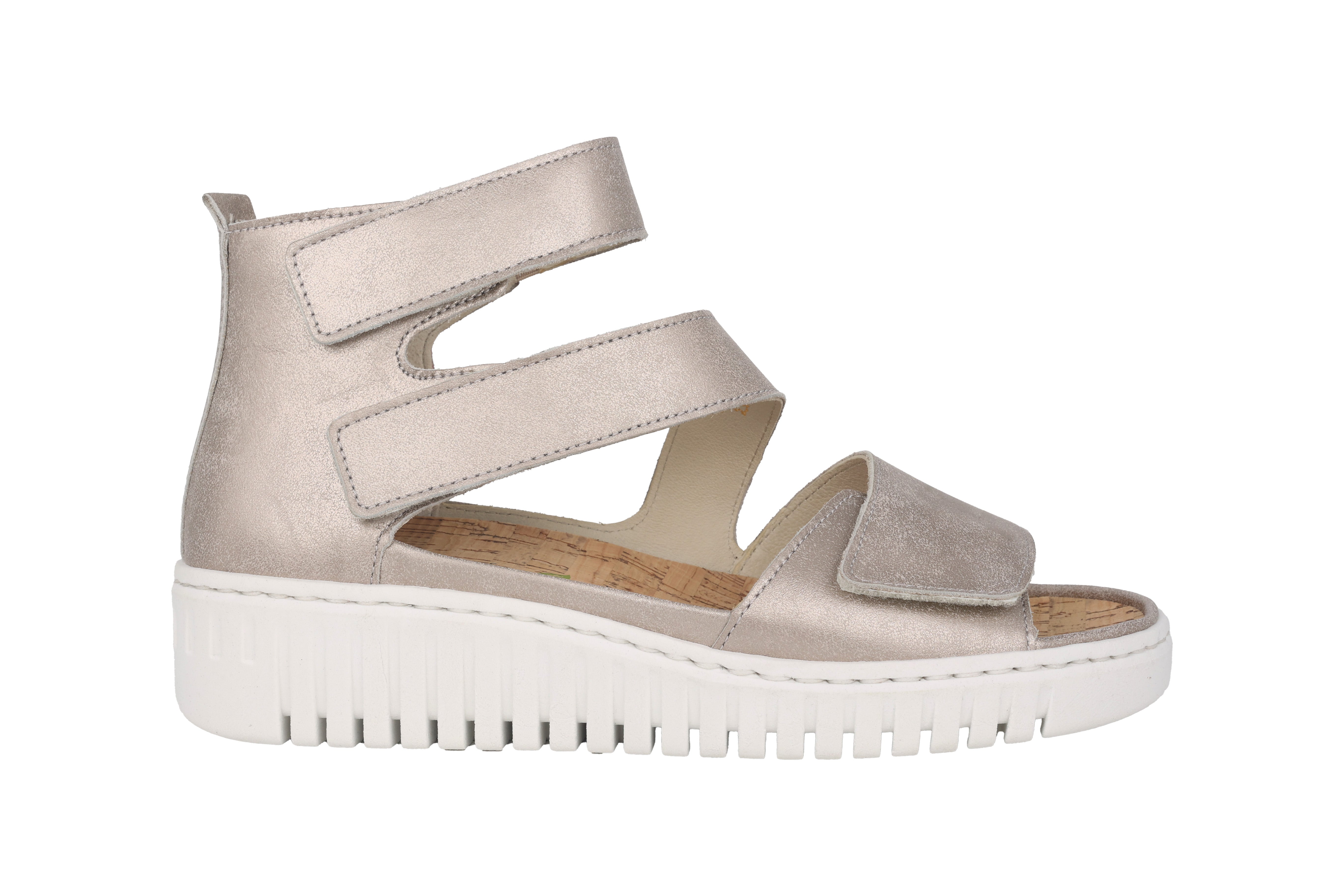 'H-Willow' women's wide fit (H) sandal - silver