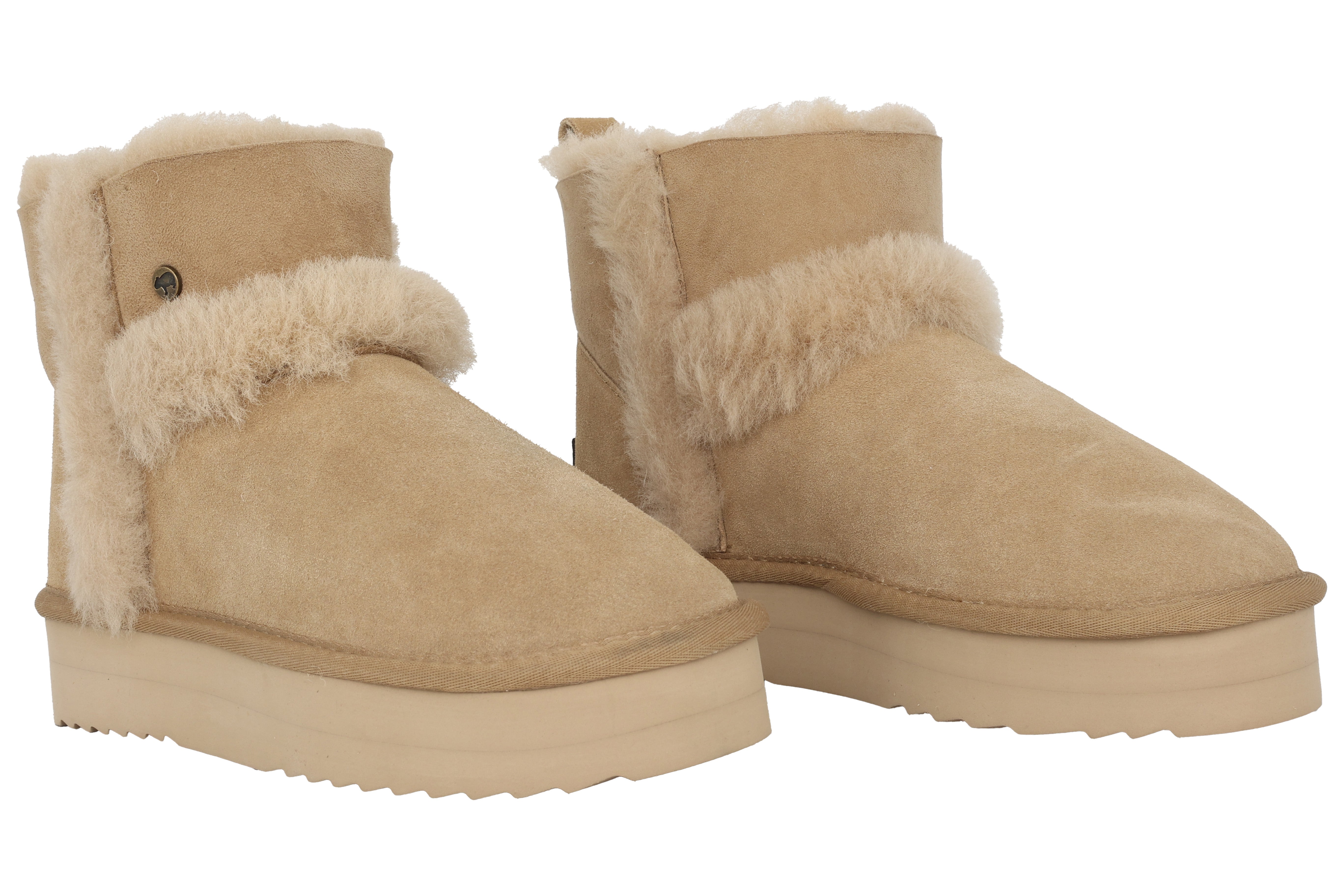 Bota con forro cálido para mujer 'Wallaby' - Beige