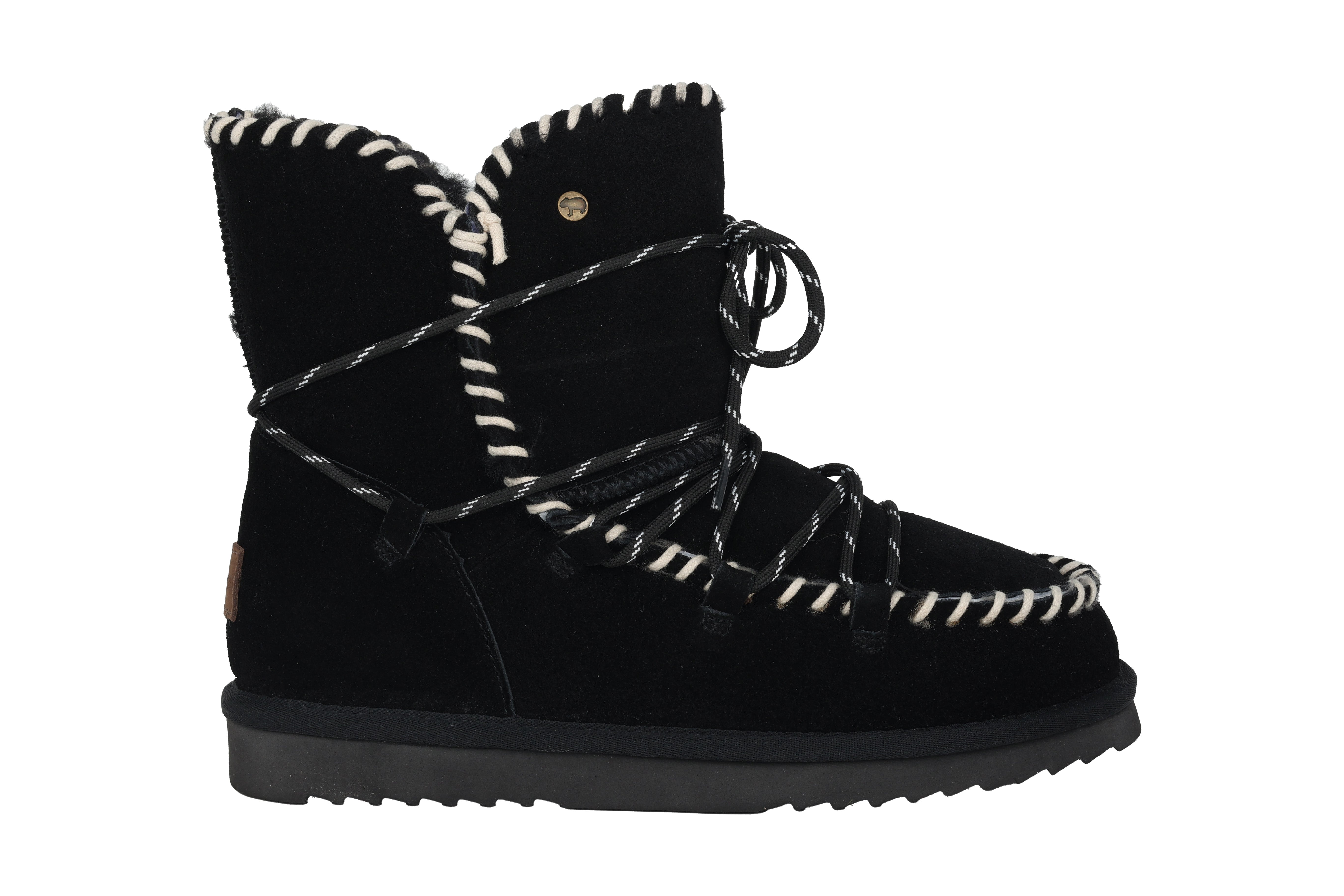 Warmgevoerde dameslaarzen 'Waturra' - Zwart