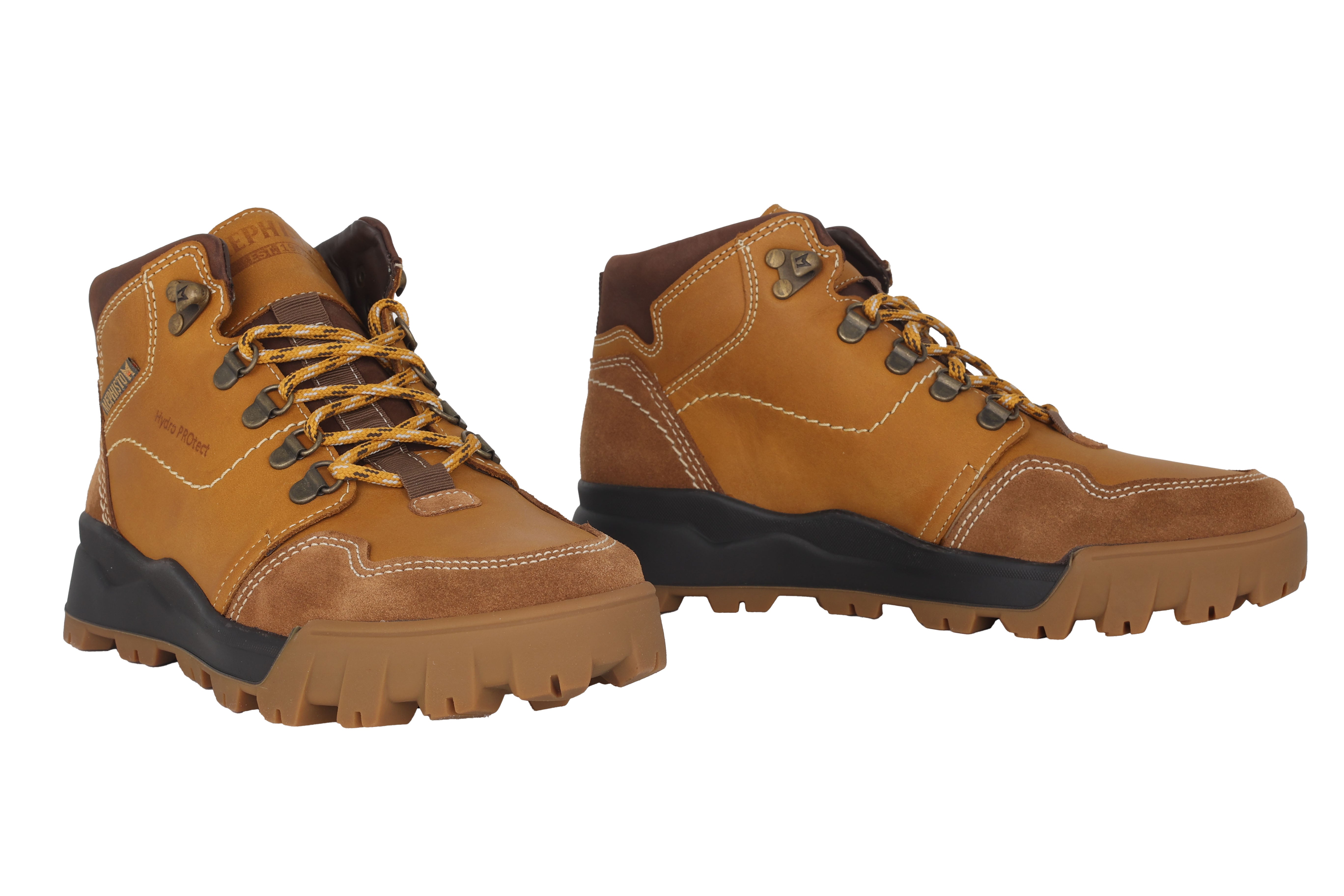 'Wayne' men's waterproof walking boot - brown tobacco