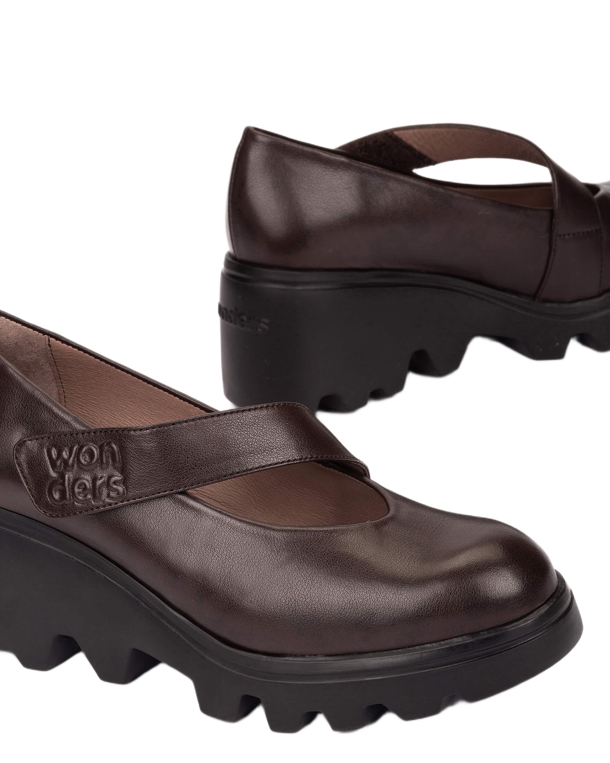'Toronto 23' leather mary jane shoes - dark brown