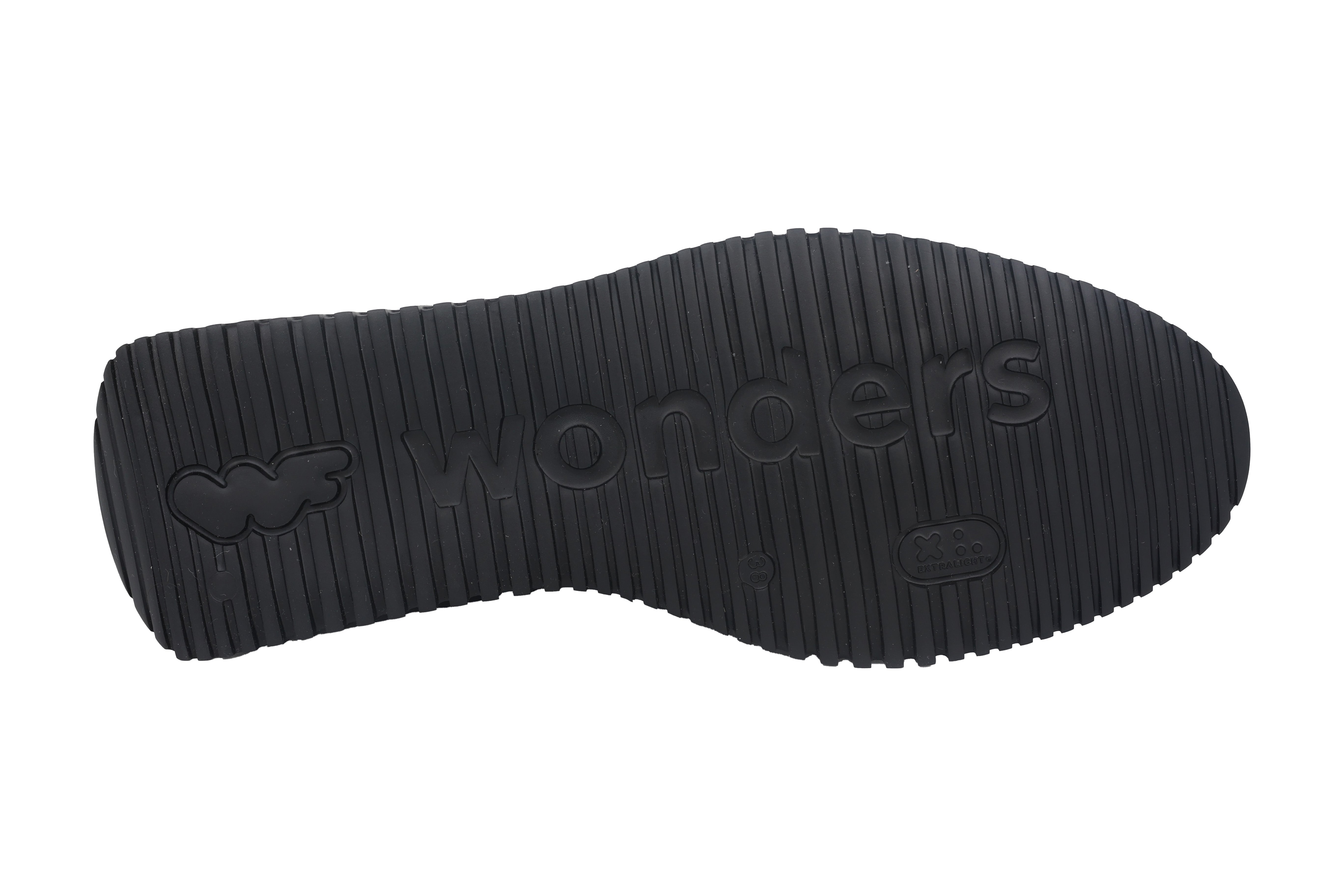 'Rainbow' women's wedge lace-zip sneaker shoes - Black