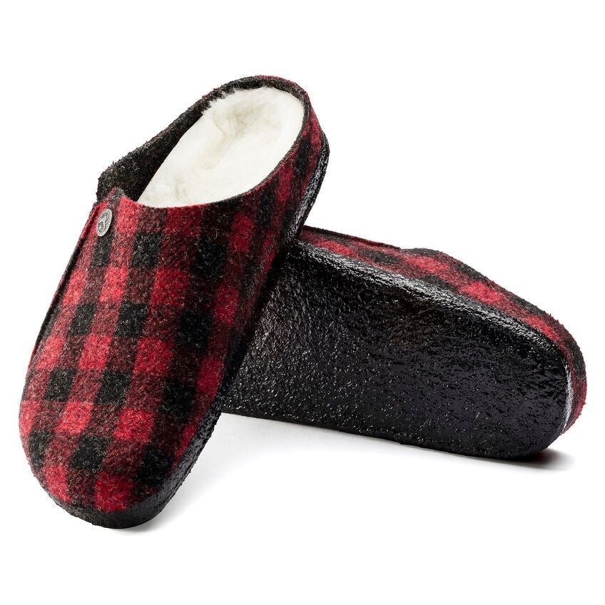'Zermatt Rivet' men's home slippers - Red black combi - Chaplinshoes'Zermatt Rivet' men's home slippers - Red black combiBirkenstock