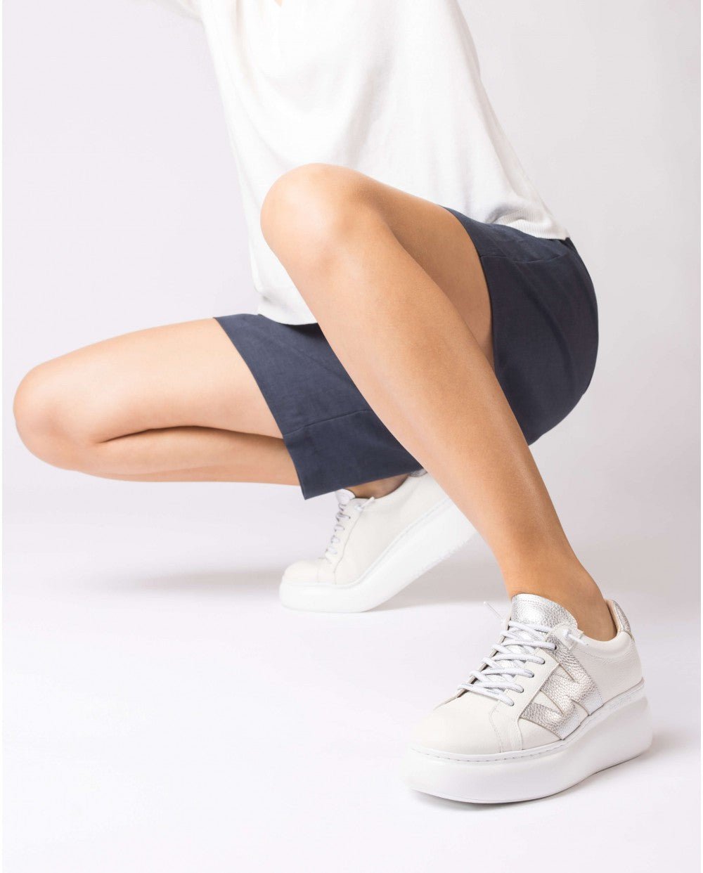 Damessneaker met veters 'Zurich' - Wit - ChaplinshoesDamessneaker met veters 'Zurich' - WhiteWonders